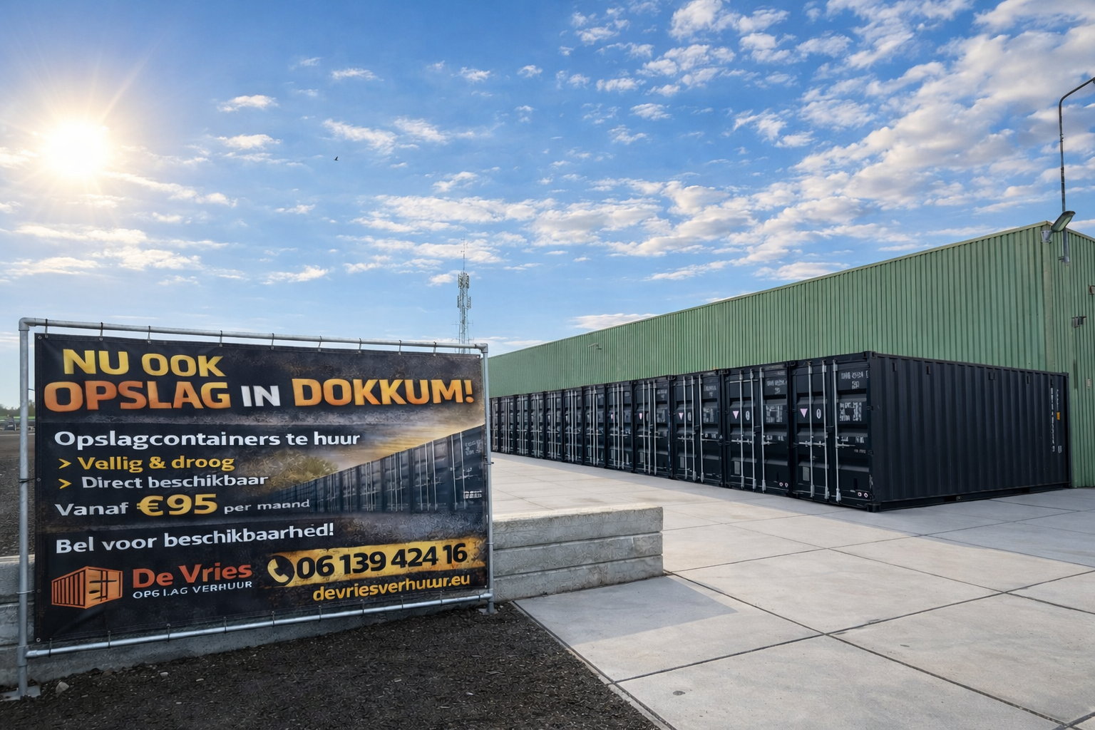 foto dokkum container terrein